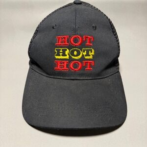 Best Brands Hot Hot Hot Trucker Hat Mens OSFM Black Mesh Snapback Cap